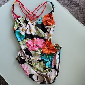Baja Blue One Piece Tropical Resort Wear‎ Vibes Swim Suit Dize 8